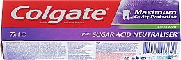 Fragrances, Perfumes, Cosmetics Toothpaste "Sugar Acid Neutralizer" - Colgate Maximum Cavity Protection Fresh Mint