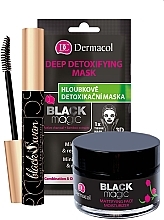 Fragrances, Perfumes, Cosmetics Set - Dermacol Black Magic (f/gel/50ml + f/mask/1pc + mascara/10ml)