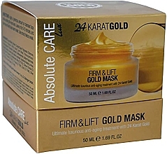 24K Face Mask - Absolute Care Lux 24 Karat Gold Firm & Lift Gold Mask — photo N2