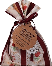 Fragrances, Perfumes, Cosmetics Scented Pouch, red striped with flowers, jasmine - Essencias De Portugal Tradition Charm Air Freshener