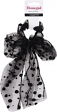 Fragrances, Perfumes, Cosmetics Scrunchie FA-5672, black with black dots - Donegal