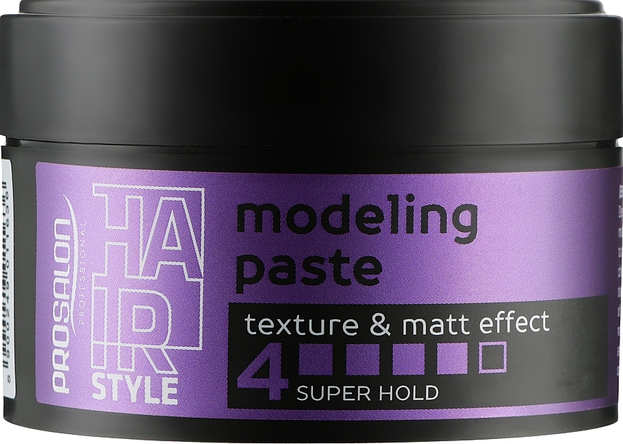 Hair Styling Paste, level 4 - Prosalon Styling Hair Style Modeling Paste Texture & Matt Effect 4 Super Hold — photo N1