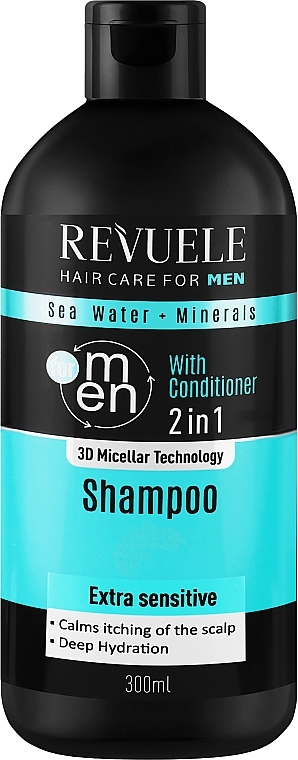 Shampoo-Conditioner - Revuele Men Care Sea Water & Minerals 2in1 Shampoo — photo N1