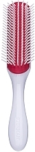 Hair Brush D3, white with gold crown - Denman Original Styler 7 Row D3 White With Gold Crown — photo N3