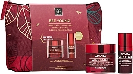 Fragrances, Perfumes, Cosmetics Set - Apivita Bee Young Set Wine Elixir Rich Texture (f/cr/50ml + eye/cr/15ml)