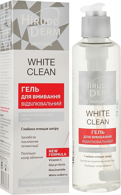 Whitening Wash Gel - Hirudo Derm White Clean — photo N1