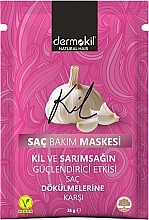 Fragrances, Perfumes, Cosmetics Anti Hair Loss Clay & Garlic Mask - Dermokil Garlic Hair Care Mask