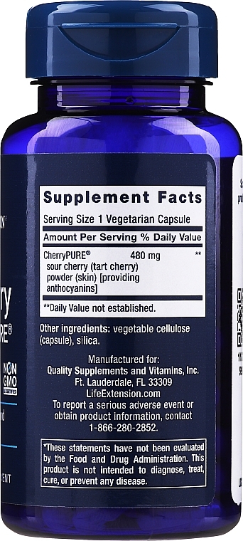 Cherry Extract Dietary Supplement - Life Extension Tart Cherry — photo N2