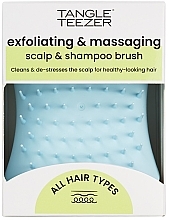 Head Massage Brush, Blue - Tangle Teezer The Scalp Exfoliator & Massager Seafoam  — photo N4