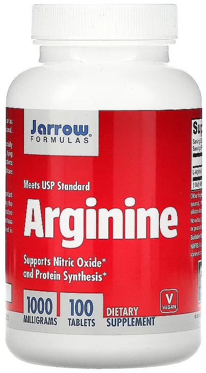 Dietary Supplement "Arginine" - Jarrow Formulas Arginine 1000mg — photo N1