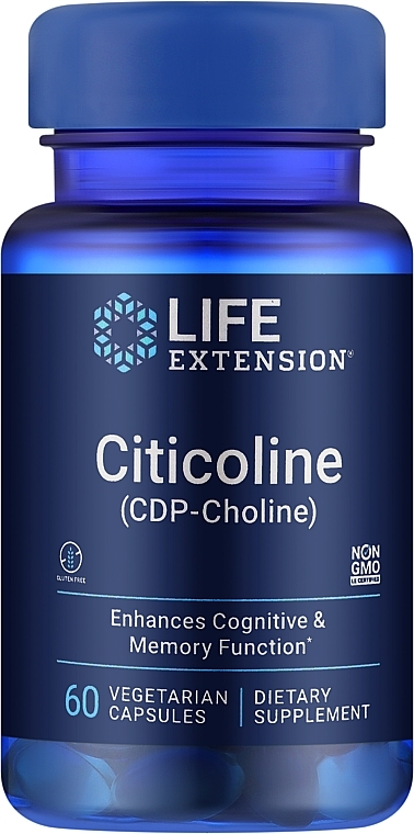 Citicoline Dietary Supplement - Life Extension Cognizin CDP-Choline Caps, 250 mg — photo N1