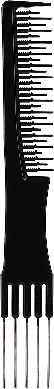 Modelling Metal Fork Comb , black - Inter-Vion — photo N1