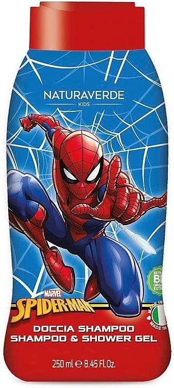 Spiderman Shampoo & Shower Gel for Kids - Naturaverde Kids Spider Man Shower Gel & Shampoo — photo N1