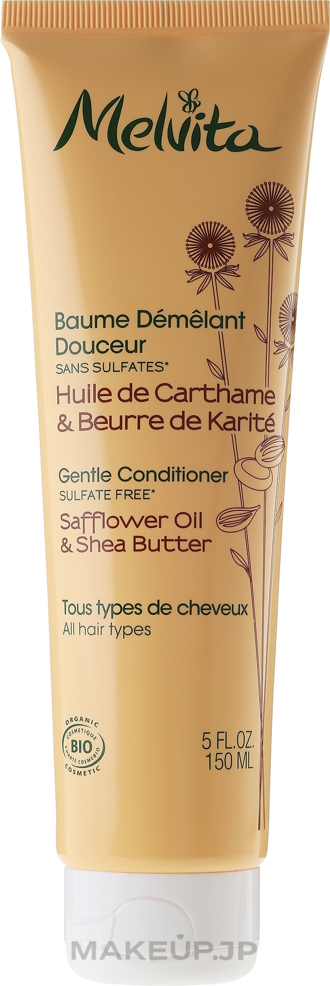 Gentle Conditioner for All Hair Types - Melvita Baume Demelant Douceur — photo 150 ml