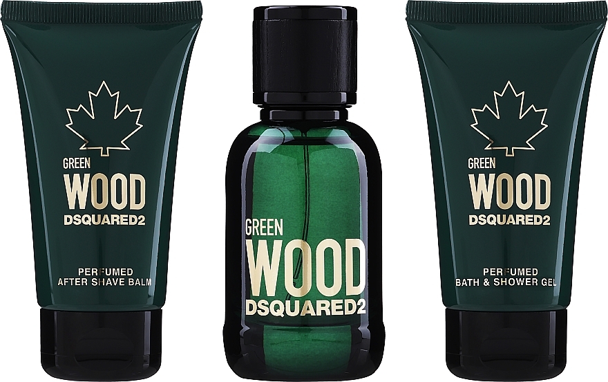 Dsquared2 Green Wood Pour Homme - Set (edt/50ml + s/g/50ml + b/lot/50ml)  — photo N1