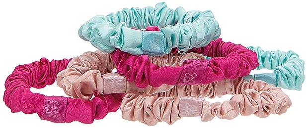 Satin Scrunchie Set, 6 pcs - Chit Chat Satin Scrunchies 6 Pack — photo N2