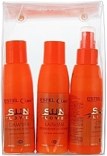 Fragrances, Perfumes, Cosmetics Cosmetic Set - Estel Professional Curex Sunflower (shm/100ml + balm/100ml + spray/100ml + bag)