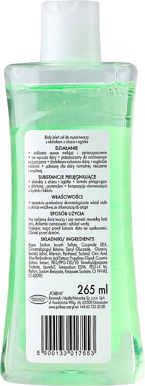 Hypoallergenic Face Gel with Aloe and Cucumber Extracts - Bialy Jelen Hypoallergenic cleanser Aloe And Cucumber — photo N2