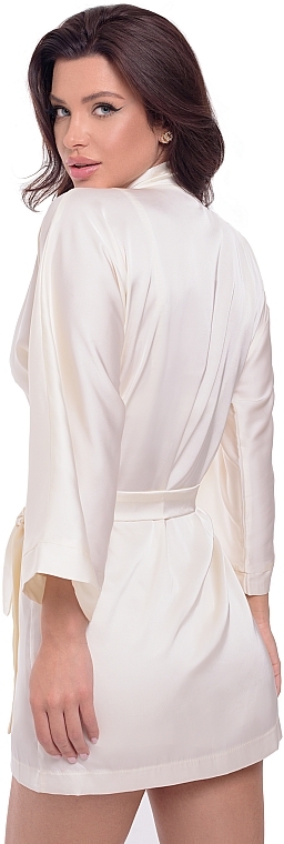 Women Bathrobe 'Aesthetic', champagne - MAKEUP Women's Robe Kimono Champagne (1pc) — photo N2