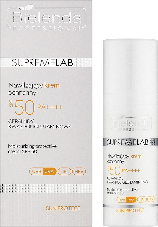 Moisturizing Face Sunscreen - Bielenda Professional Supremelab Sun Protect Moisturizing Protective Cream SPF 50 — photo N2