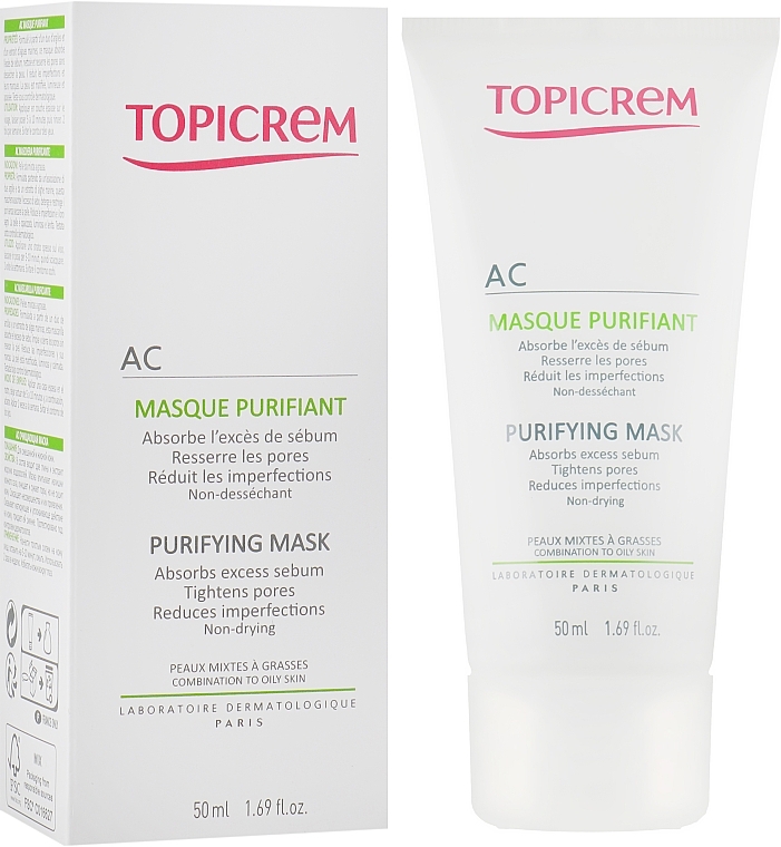 Purifying Mask for Oily & Combination Skin - Topicrem AC Purifying Mask — photo N1