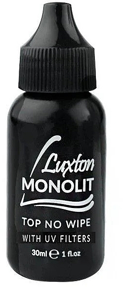 Gel Polish Top Coat without Sticky Layer - Luxton Monolit No Wipe Top UF — photo N1