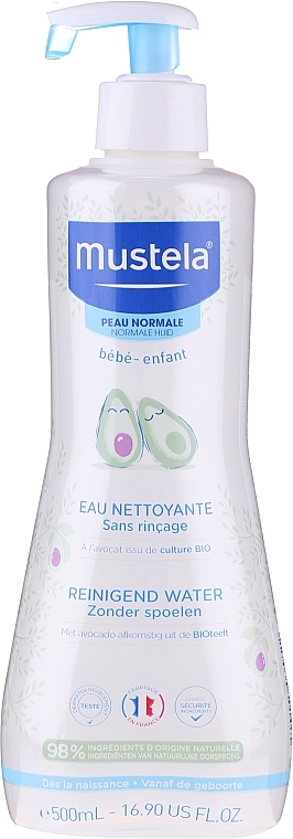 Cleansing Face & Body Water - Mustela Cleansing Water No-Rinsing With Avocado — photo N3