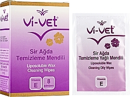 Fragrances, Perfumes, Cosmetics Cleansing Post-Depilation Wipes - Vi-Vet Liposoluble Wax Cleaning Wipes