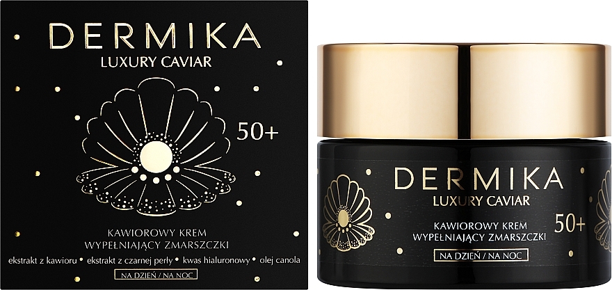 Wrinkle Filling Cream - Dermika Luxury Caviar Cream Filling Wrinkles 50+ — photo N2