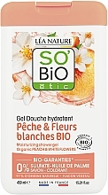 Fragrances, Perfumes, Cosmetics Peach and White Flowers Moisturizing Shower Gel - So'Bio Etic Moisturising Peach & White Flowers Shower Gel