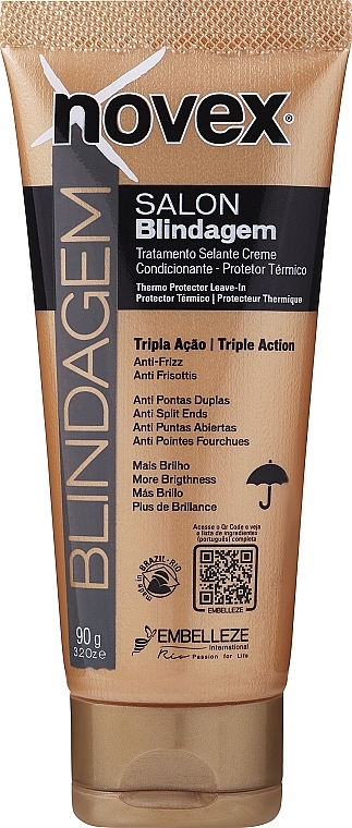 Heat Protection Hair Cream - Novex Salon Blindagem Thermal Protector Leave In — photo N1