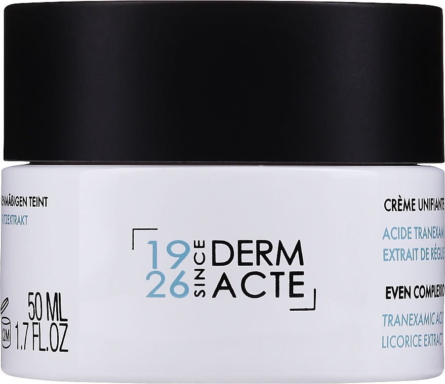 Whitening Cream with Licorice Extract and Tranexamic Acid - Academie Derm Acte Unifying Illuminating Cream — photo N1