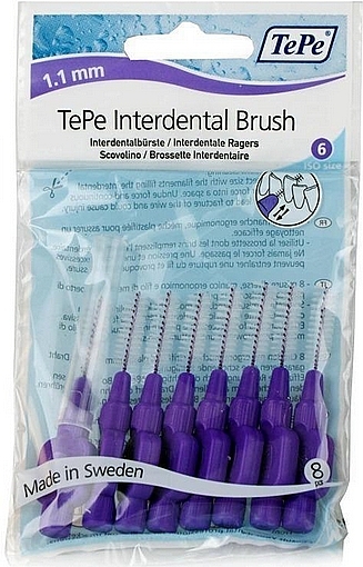 Interdental Brushes - Tepe Interdental Brushes Purple No. 6 — photo N5