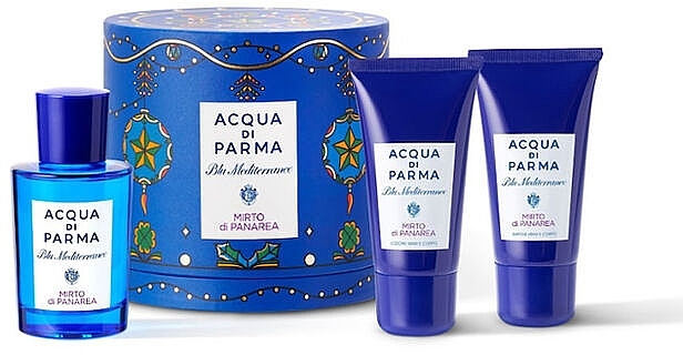 Acqua Di Parma Blu Mediterraneo Mirto Di Panarea Holiday Collection Gift Set - Kit (edc/75ml + b/wash/40ml + b/lot/40ml) — photo N2