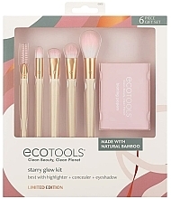 Makeup Brush Set, 6pcs - EcoTools Starry Glow Kit Limited Edition — photo N1