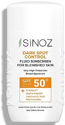 Liquid Face Sunscreen - Sinoz Dark Spot Control Fluid Sunscreen SPF50+/PA++++ — photo N1