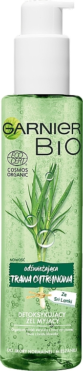 Facial Gel Wash - Garnier Bio Fresh Lemongrass Detox Gel Wash — photo N1