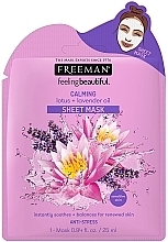 Fragrances, Perfumes, Cosmetics Soothing Facial Sheet Mask "Lotus & Lavender" - Freeman Calming Sheet Mask