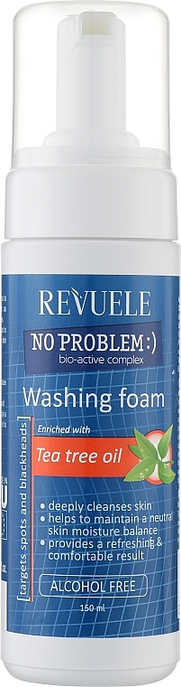 Tea Tree Washing Foam - Revuele Revuele No Problem Washing Foam With Tea Tree Oil — photo N1