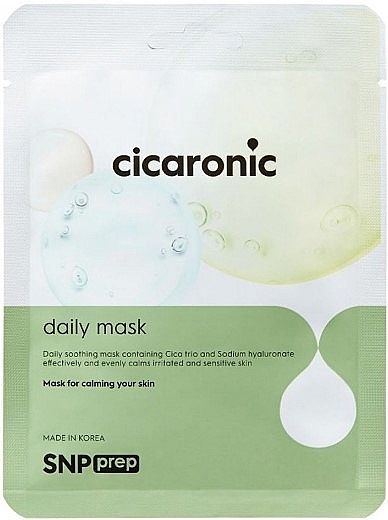 Soothing Sheet Mask - SNP Prep Cicaronic Daily Mask — photo N2