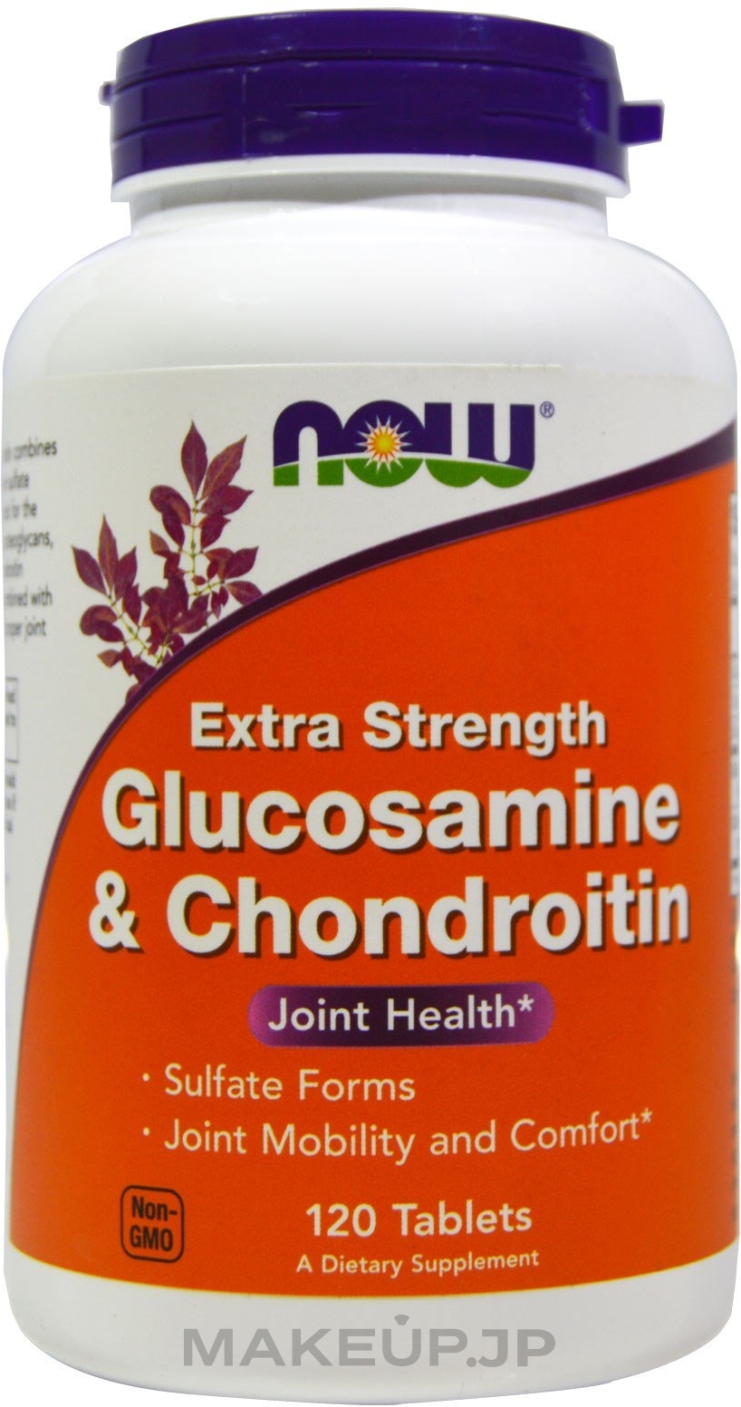 Joint & Ligament Dietary Supplement, tabletes - Now Foods Glucosamine & Chondroitin with MSM  — photo 120 szt.