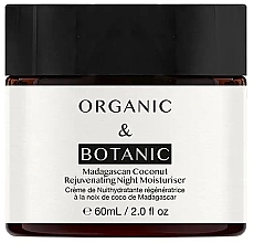 Dry Skin Night Moisturizer - Organic & Botanic Madagascan Coconut Rejuvenating Night Moisturiser For Dry Skin — photo N2