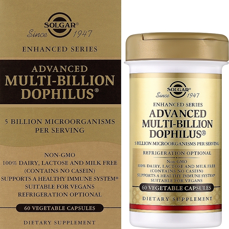 Complex Probiotics 'Multi-Bilion Dophilus' - Solgar Advanced Multi-Billion Dophilus Food Supplement — photo N2