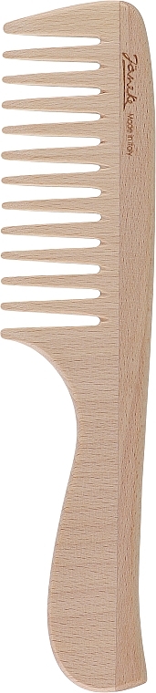 Beech Wood Wide-Tooth Comb with Handle - Janeke — photo N1