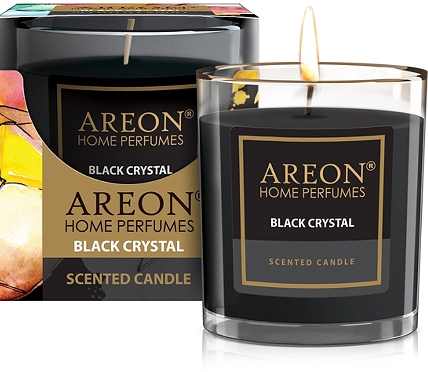 Black Crystal Scented Candle in Glass - Areon Home Perfumes Black Crystal Scented Candle — photo N1