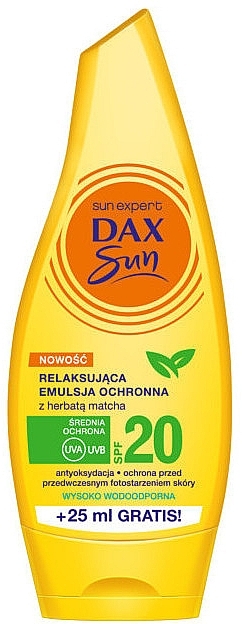 Relaxing Tanning Lotion with Matcha Tea SPF20 - Dax Sun Relaxing Sun Lotion Match Tea SPF20 — photo N1