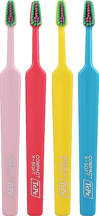 Toothbrush Set, 4 pcs, option 13 - TePe Colour Compact Extra Soft — photo N1