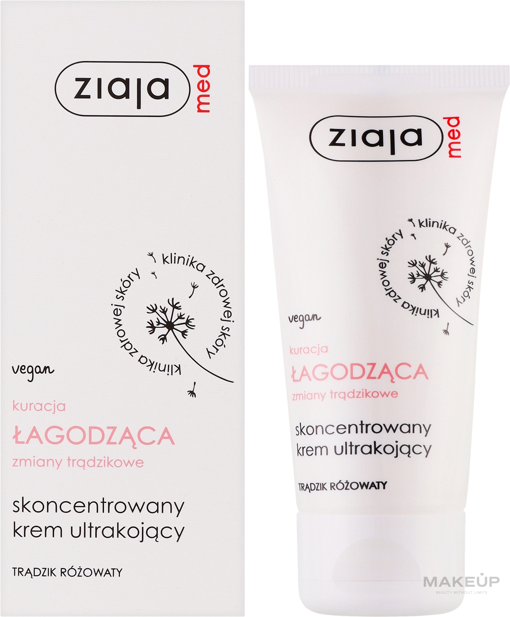 Concentrated Cream for Active Skin Care with Rosacea - Ziaja Med — photo 50 ml