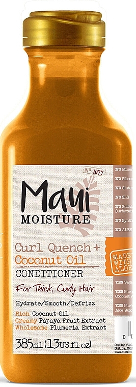 Conditioner for Curly Hair - Maui Moisture Curl Quench+Coconut Oil Conditioner — photo N1