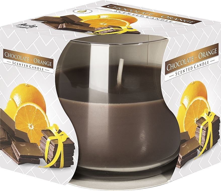 Chocolate & Orange Scented Candle in Glass - Bispol Scented Candle — photo N1